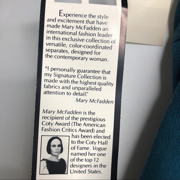 Mary McFadden Wool Blend Vintage Deadstock Midi Skirt Sz 14 NWT - Picture 8 of 13